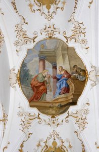 Andechs Monastery, Fresco, Andechs, Bavaria, Germany